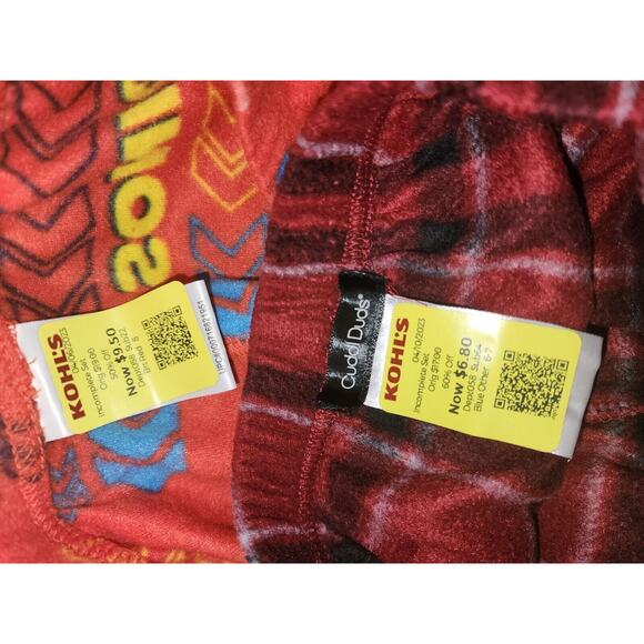 Carters Boys Fleece Pajama Pants Size 6-8 Plaid Sonic The Hedgehog - Picture 4 of 5